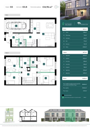 Dom 134,96 m², oferta nr 03.B, Spokojny Wilanów, Warszawa, Wilanów, Zawady, ul. Ruczaj