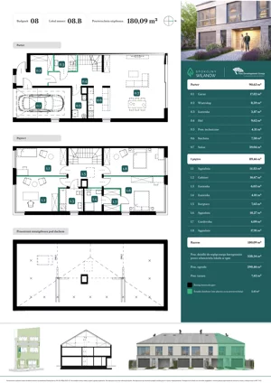 Dom 180,09 m², oferta nr 08.B, Spokojny Wilanów, Warszawa, Wilanów, Zawady, ul. Ruczaj
