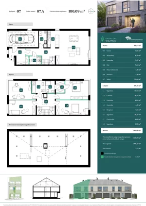 Dom 180,09 m², oferta nr 07.A, Spokojny Wilanów, Warszawa, Wilanów, Zawady, ul. Ruczaj