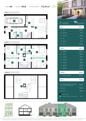 Dom 175,19 m², oferta nr 09.B, Spokojny Wilanów, Warszawa, Wilanów, Zawady, ul. Ruczaj