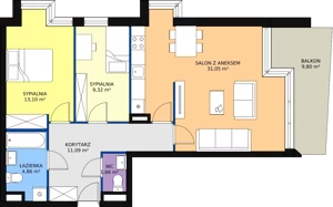 3 pokoje, mieszkanie 68,76 m², parter, oferta nr B/M2, Rezydencja Chabrowa, Lublin, Sławin, Sławin, ul. Chabrowa 2