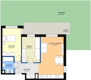 3 pokoje, lokal inwestycyjny 59,22 m², piętro 3, oferta nr 4_06, Ogrody Przyjaciół, Reguły, ul. Wiejska