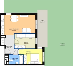 3 pokoje, lokal inwestycyjny 59,22 m², piętro 3, oferta nr 4_06, Ogrody Przyjaciół, Reguły, ul. Wiejska
