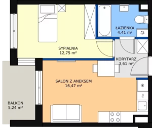 2 pokoje, lokal inwestycyjny 38,38 m², piętro 1, oferta nr 2_04, Ogrody Przyjaciół, Reguły, ul. Wiejska