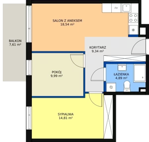 3 pokoje, mieszkanie 56,17 m², parter, oferta nr 2, Mochtyńska, Warszawa, Białołęka, Kobiałka, ul. Mochtyńska 56