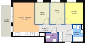 4 pokoje, mieszkanie 60,25 m², piętro 1, oferta nr 10, Mochtyńska, Warszawa, Białołęka, Kobiałka, ul. Mochtyńska 56