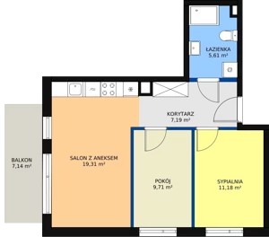 3 pokoje, mieszkanie 53,15 m², piętro 1, oferta nr 13, Mochtyńska, Warszawa, Białołęka, Kobiałka, ul. Mochtyńska 56