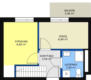3 pokoje, mieszkanie 56,98 m², piętro 1, oferta nr 21, Mochtyńska, Warszawa, Białołęka, Kobiałka, ul. Mochtyńska 56