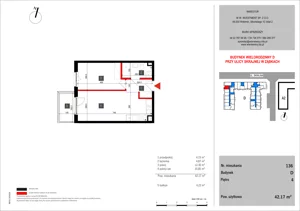 2 pokoje, mieszkanie 42,17 m², piętro 4, oferta nr 136, SKRAJNA 9, Ząbki, ul. Skrajna 9