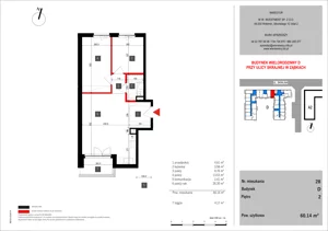 3 pokoje, mieszkanie 60,14 m², piętro 2, oferta nr 28, SKRAJNA 9, Ząbki, ul. Skrajna 9