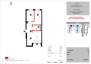3 pokoje, mieszkanie 51,96 m², piętro 2, oferta nr 99, SKRAJNA 9, Ząbki, ul. Skrajna 9