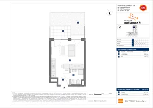 1 pokój, mieszkanie 25,32 m², parter, oferta nr D/2, Bokserska 71 etap 2.3, Warszawa, Ursynów, Wyczółki, ul. Bokserska