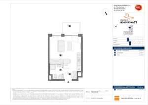 1 pokój, mieszkanie 25,43 m², piętro 1, oferta nr D/7, Bokserska 71 etap 2.3, Warszawa, Ursynów, Wyczółki, ul. Bokserska