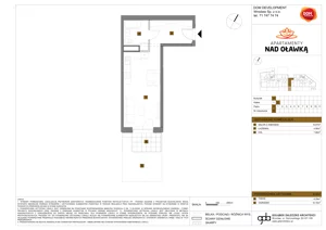 1 pokój, mieszkanie 32,65 m², parter, oferta nr A/55, Apartamenty nad Oławką, Wrocław, Przedmieście Oławskie, Krzyki, ul. Krakowska 98