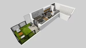 1 pokój, mieszkanie 32,65 m², parter, oferta nr A/55, Apartamenty nad Oławką, Wrocław, Przedmieście Oławskie, Krzyki, ul. Krakowska 98