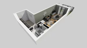 1 pokój, mieszkanie 32,65 m², parter, oferta nr A/55, Apartamenty nad Oławką, Wrocław, Przedmieście Oławskie, Krzyki, ul. Krakowska 98