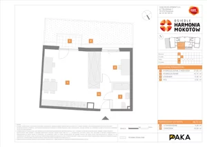 1 pokój, apartament inwestycyjny 48,73 m², parter, oferta nr B/17, Harmonia Mokotów, Warszawa, Mokotów, Siekierki, al. Polski Walczącej / Józefa Becka