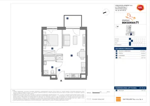 2 pokoje, mieszkanie 37,72 m², parter, oferta nr A/34, Osiedle Bokserska 71, Warszawa, Ursynów, Wyczółki, ul. Bokserska 71
