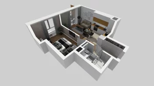 2 pokoje, mieszkanie 41,12 m², piętro 1, oferta nr A/44, Osiedle Bokserska 71, Warszawa, Ursynów, Wyczółki, ul. Bokserska 71