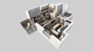 2 pokoje, mieszkanie 41,12 m², piętro 1, oferta nr A/44, Osiedle Bokserska 71, Warszawa, Ursynów, Wyczółki, ul. Bokserska 71