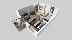 2 pokoje, mieszkanie 38,34 m², piętro 5, oferta nr A/68, Osiedle Bokserska 71, Warszawa, Ursynów, Wyczółki, ul. Bokserska 71