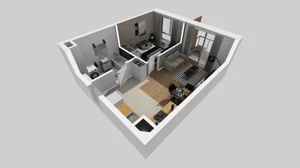 2 pokoje, mieszkanie 38,34 m², piętro 5, oferta nr A/68, Osiedle Bokserska 71, Warszawa, Ursynów, Wyczółki, ul. Bokserska 71