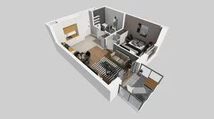 2 pokoje, mieszkanie 37,72 m², piętro 6, oferta nr A/76, Osiedle Bokserska 71, Warszawa, Ursynów, Wyczółki, ul. Bokserska 71