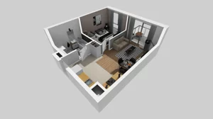 2 pokoje, mieszkanie 37,72 m², piętro 6, oferta nr A/76, Osiedle Bokserska 71, Warszawa, Ursynów, Wyczółki, ul. Bokserska 71