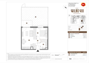 2 pokoje, mieszkanie 34,28 m², piętro 1, oferta nr C/35, Osiedle Wilno 8.1.2, Warszawa, Targówek, Elsnerów, ul. Bukowiecka