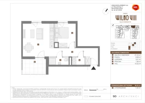 2 pokoje, mieszkanie 46,32 m², parter, oferta nr D/56, Osiedle Wilno 8.1.2, Warszawa, Targówek, Elsnerów, ul. Bukowiecka