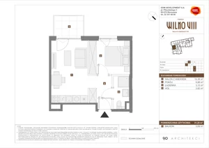 2 pokoje, mieszkanie 31,20 m², piętro 3, oferta nr B/16, Osiedle Wilno 8.1.2, Warszawa, Targówek, Elsnerów, ul. Bukowiecka