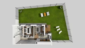 2 pokoje, mieszkanie 46,97 m², parter, oferta nr U/2, Wille Biskupin 2.1, Wrocław, Biskupin-Sępolno-Dąbie-Bartoszowice, Śródmieście, ul. K. Olszewskiego