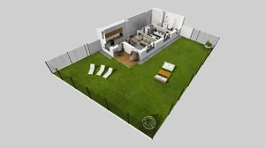 2 pokoje, mieszkanie 46,97 m², parter, oferta nr U/2, Wille Biskupin 2.1, Wrocław, Biskupin-Sępolno-Dąbie-Bartoszowice, Śródmieście, ul. K. Olszewskiego