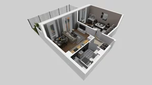 2 pokoje, mieszkanie 46,64 m², piętro 1, oferta nr W/5, Wille Biskupin 2.1, Wrocław, Biskupin-Sępolno-Dąbie-Bartoszowice, Śródmieście, ul. K. Olszewskiego