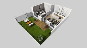 2 pokoje, mieszkanie 46,64 m², piętro 1, oferta nr W/5, Wille Biskupin 2.1, Wrocław, Biskupin-Sępolno-Dąbie-Bartoszowice, Śródmieście, ul. K. Olszewskiego