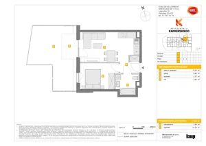 2 pokoje, mieszkanie 34,69 m², parter, oferta nr A/1, Apartamenty Kamieńskiego, Wrocław, Karłowice-Różanka, ul. Kamieńskiego 53a