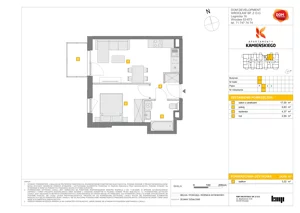 2 pokoje, mieszkanie 34,69 m², piętro 1, oferta nr A/10, Apartamenty Kamieńskiego, Wrocław, Karłowice-Różanka, ul. Kamieńskiego 53a