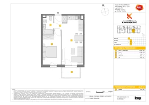 2 pokoje, mieszkanie 38,09 m², piętro 1, oferta nr B/21, Apartamenty Kamieńskiego, Wrocław, Karłowice-Różanka, ul. Kamieńskiego 53a
