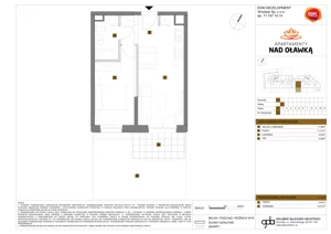 2 pokoje, mieszkanie 37,14 m², parter, oferta nr A/56, Apartamenty nad Oławką, Wrocław, Przedmieście Oławskie, Krzyki, ul. Krakowska 98