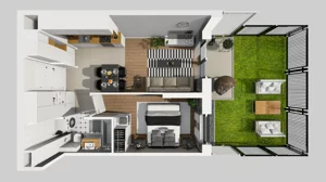 2 pokoje, mieszkanie 37,14 m², parter, oferta nr A/56, Apartamenty nad Oławką, Wrocław, Przedmieście Oławskie, Krzyki, ul. Krakowska 98