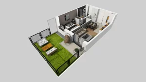 2 pokoje, mieszkanie 37,14 m², parter, oferta nr A/56, Apartamenty nad Oławką, Wrocław, Przedmieście Oławskie, Krzyki, ul. Krakowska 98