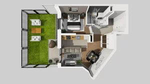 2 pokoje, mieszkanie 38,03 m², parter, oferta nr A/58, Apartamenty nad Oławką, Wrocław, Przedmieście Oławskie, Krzyki, ul. Krakowska 98