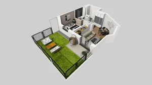 2 pokoje, mieszkanie 38,03 m², parter, oferta nr A/58, Apartamenty nad Oławką, Wrocław, Przedmieście Oławskie, Krzyki, ul. Krakowska 98