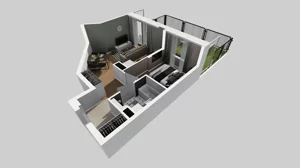 2 pokoje, mieszkanie 38,03 m², parter, oferta nr A/58, Apartamenty nad Oławką, Wrocław, Przedmieście Oławskie, Krzyki, ul. Krakowska 98