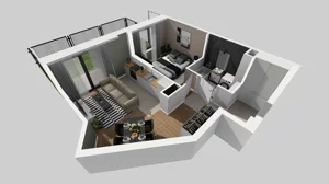 2 pokoje, mieszkanie 38,03 m², parter, oferta nr A/58, Apartamenty nad Oławką, Wrocław, Przedmieście Oławskie, Krzyki, ul. Krakowska 98