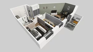 2 pokoje, mieszkanie 44,82 m², piętro 2, oferta nr A/68, Apartamenty nad Oławką, Wrocław, Przedmieście Oławskie, Krzyki, ul. Krakowska 98