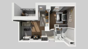 2 pokoje, mieszkanie 37,89 m², piętro 1, oferta nr C/8, Apartamenty Literacka 2, Warszawa, Bielany, Piaski, ul. Literacka