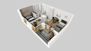 2 pokoje, mieszkanie 37,89 m², piętro 1, oferta nr C/8, Apartamenty Literacka 2, Warszawa, Bielany, Piaski, ul. Literacka