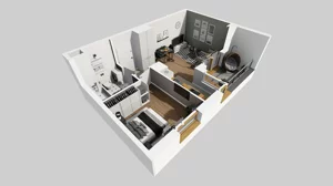 2 pokoje, mieszkanie 37,89 m², piętro 1, oferta nr C/8, Apartamenty Literacka 2, Warszawa, Bielany, Piaski, ul. Literacka