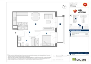 2 pokoje, mieszkanie 43,95 m², piętro 3, oferta nr B/58, Osiedle przy Wielickiej etap 1.2, Kraków, Bieżanów-Prokocim, ul. M. Orwid